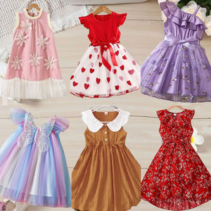 Fashion Style Wholesale Children Dress Girls Used Clothes Summer Ropa De Bebe, Random <b>Mixed</b> Sales High Quality Child Dress - Product Image 3