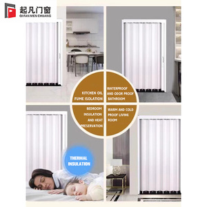 Modern tam alüminyum alaşım katlanır kapı bölümü görünmez yalıtım sürgülü kapı klima yatak odası için - Product Image 3