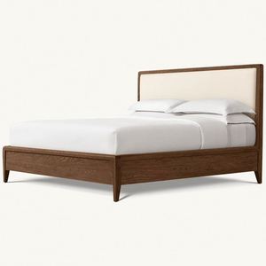 Cama Moderna con Base de Madera Sólida, Tamaño Queen/King, con Almacenamiento, Diseño Clásico Francés, Construcción Duradera para Muebles de Dormitorio - Product Image 1