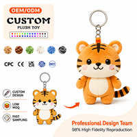 Service OEM ODM, porte-clés en peluche personnalisés, peluches d'animaux, design personnalisé, porte-clés en peluche mignons de dessins animés