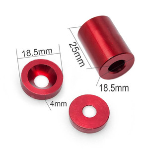 Columnas Elevadoras para Capó de 18.5mm x 25mm, Rojas, de Aluminio, para Modificación y Mejora de Capó de Coche, Ajuste Universal - Product Image 1