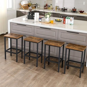 Ensemble <span class=keywords><strong>de</strong></span> 2 tabourets <span class=keywords><strong>de</strong></span> <span class=keywords><strong>bar</strong></span> <span class=keywords><strong>de</strong></span> cuisine brun rustique <span class=keywords><strong>de</strong></span> style industriel avec repose-pieds - Product Image 4