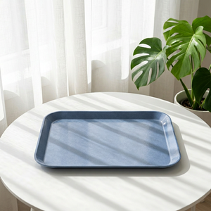 Bandeja de Comida Rectangular Colorida y Ecológica de Cáscara de Arroz, Plato de Diseño Simple para Cantinas, Hoteles, Restaurantes y Campamentos - Product Image 1