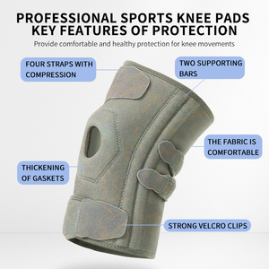 Rodillera con Correa <span class=keywords><strong>de</strong></span> Compresión y Soporte <span class=keywords><strong>de</strong></span> Resorte para Estabilizar el Hueso <span class=keywords><strong>de</strong></span> la <span class=keywords><strong>Rodilla</strong></span>, el Rótula y la Lesión del <span class=keywords><strong>Menisco</strong></span> - Product Image 2