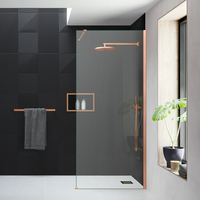 Panneau d'écran de douche de plain-pied en verre facile à nettoyer de 8mm sans cadre de Wetroom