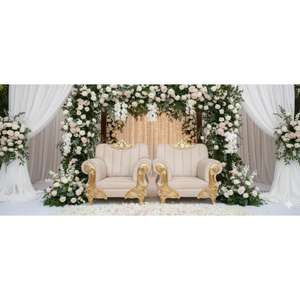 Sillón de Boda Real de Lujo, Trono de Metal de Lujo para Bodas Reales, Blanco y Dorado, por Rajhans Manufacturers - Product Image 3