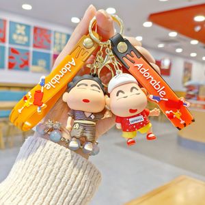 Dễ Thương 3D Mềm Silicone Cao Su Keychain Phim Hoạt Hình Búp Bê Crayon Shin Chan Từ Nhật Bản Anime PVC Xe Túi Mặt Dây Chuyền Quà Tặng Keychain - Product Image 3