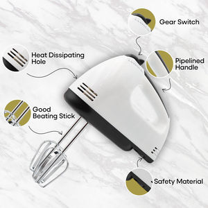 Batteur à œufs électrique portatif pour la cuisine, 7 vitesses, 100W, 120W, 150W, couleurs personnalisables, appareils électroménagers - Product Image 3