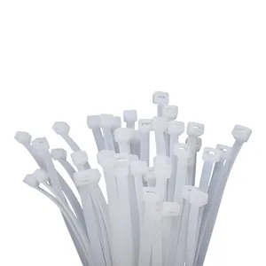 Factory Direct 4.8*200mm clear zip tie Nylon Plastic Custom cable ties Supplier with 100 Pcs/bag