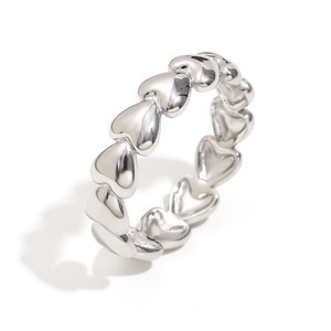Stainless Steel Open <b>Adjustable</b> <b>Ring</b> Star Heart Twist Design Waterproof Hypoallergenic Trendy Finger <b>Ring</b> For Women Daily Wear - Product Image 2