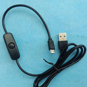 Cable de interruptor <span class=keywords><strong>USB</strong></span> 2,0 tipo A Micro B para lámpara LED, interruptor de encendido y apagado, blanco y negro, 501 - Product Image 3