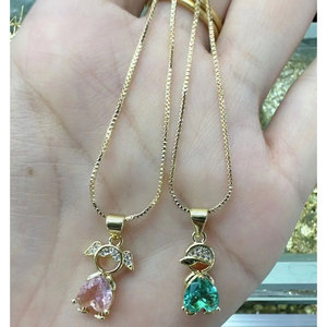 Collar <span class=keywords><strong>de</strong></span> latón chapado en oro <span class=keywords><strong>de</strong></span> 18 quilates con micro pavé delicado, resistente al deslustre, <span class=keywords><strong>para</strong></span> niños, celebración familiar, maternidad, niño, niña - Product Image 5