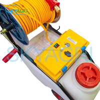 Outils et équipements agricoles, pulvérisateur à batterie 45L sur chariot, avec double pompe pour l'arrosage des arbres et des produits agricoles
