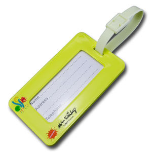 Llaveros de PU de goma suave y coloridos con diseño de tarjeta de embarque de avión, en stock - Product Image 4