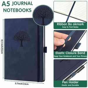 Custom A5 PU Leather Hardcover <b>Notebook</b> Journal with Thermal Binding 100 Sheets and Gift Option - Product Image 3