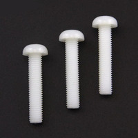Vis à tête ronde en PTFE, boulons à tête plate résistants aux hautes températures, M3, M5, M8 3