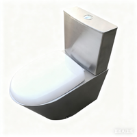 Meilleures ventes : Couvercles de toilettes modernes en acier inoxydable 304, monobloc, compatibles gris et blanc, pour salle de bain
