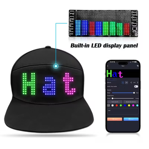 Gorra Inteligente LED con Panel de Pantalla Programable Integrado, Gorra de Béisbol Unisex Ajustable para Fiestas y Estilo Urbano - Product Image 1