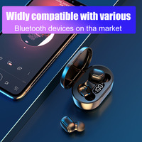 Écouteurs sans fil TWS, écouteurs Bluetooth avec affichage numérique LED, écouteurs intra-auriculaires stéréo