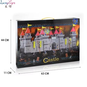 Jouets éducatifs de château médiéval, ensemble de blocs de construction de château, maison de jeu pour enfants, <span class=keywords><strong>jouet</strong></span> de construction de château, figurines de soldats et de chevaliers en PVC - Product Image 5