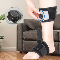 Attelle de Cheville Ajustable Respirante Flexible pour Pied Tombant avec Bouton et Sangles de Fixation pour Enfant Unisexe