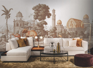 Impression 3d personnalisée peint à la main paysage papier peint plante personnage animal bâtiment <span class=keywords><strong>montagne</strong></span> décoration murale papier peint Photo - Product Image 3