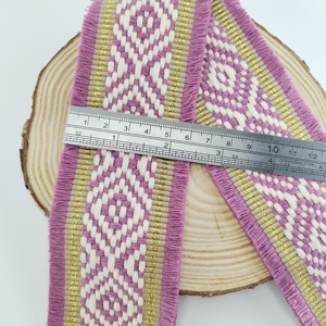 도매 보헤미안 리본 기하학적 자카드 리본 술 의류 액세서리 신발 뱀파이어 스트랩 벨트 - Product Image 4