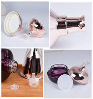 Vente en gros personnalisé 30g 50g Fancy Essence Emballage cosmétique pour soins de la peau pots de crème en verre pour crème pour le visage