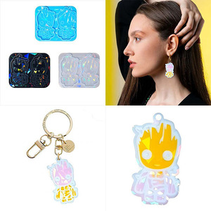 Early Riser Holographique Laser <span class=keywords><strong>Groot</strong></span> Silicone Moule DIY Adorable Pendentif/<span class=keywords><strong>Porte</strong></span>-<span class=keywords><strong>clés</strong></span> Moule 3D Forêt Sprite Conception De Qualité Alimentaire - Product Image 1