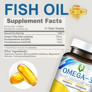 Cápsulas blandas de Omega 3 OEM y ODM con soporte EPA DHA para la salud del corazón, mejora la visión de los adultos, suplemento de Omega 3 para el cuidado de la salud - Product Image 2