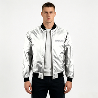 Blouson Bomber Personnalisé en Toile Imprimée Florale Automne Homme Femme Col Montant Chaud Coupe-Vent Décontracté Long Manteau Zippé à Fermeture Frontale