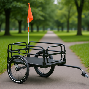 Remorque de transport pour vélo, roue de 16 pouces, capacité de 88 lb, chariot de transport pratique, modèle D0100X3XQFT - Product Image 2