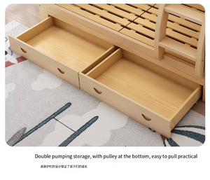 Litera Doble <span class=keywords><strong>de</strong></span> <span class=keywords><strong>Madera</strong></span> para Niños con Escaleras <span class=keywords><strong>de</strong></span> Diseño Moderno y Tamaño Personalizado para Dormitorio - Product Image 4