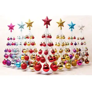 Promotion Wholesale Shiny Glitter and Matte Mixed Christmas Ball Tree for Party Supplies