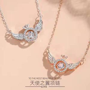 AA01025 Collar <span class=keywords><strong>de</strong></span> alas <span class=keywords><strong>de</strong></span> Ángel A prueba <span class=keywords><strong>de</strong></span> óxido Corazón <span class=keywords><strong>de</strong></span> Ángel Alas voladoras simples Collar <span class=keywords><strong>de</strong></span> acero inoxidable - Product Image 3