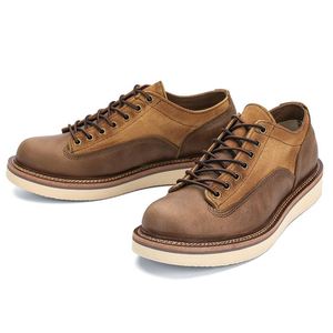 2025 Autumn/Winter Handmade Leather Shoes-Italian Business Leather Men's Shoes-High Quality Waterproof Retro Ankle Boots - Product Image 4