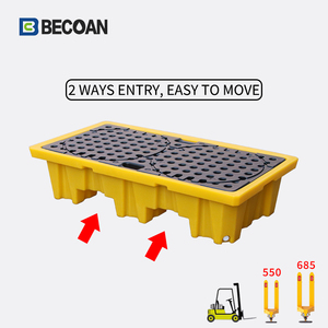 منصة احتواء انسكاب الزيت سعة 150 لترًا لتجميع السوائل وتخزين براميل الزيت - Product Image 3