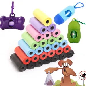 Multiple color options Custom PE Pet Dog Poop Waste Bag Roll Packs Biodegradable Cheap Poop Bags for Dogs
