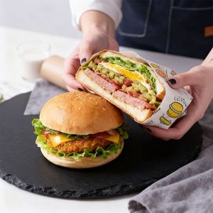 Food Grade Wax <b>Paper</b> <b>Grease</b> Resistant Hamburger Sandwich Rice Ball Chicken Wrap - Product Image 2