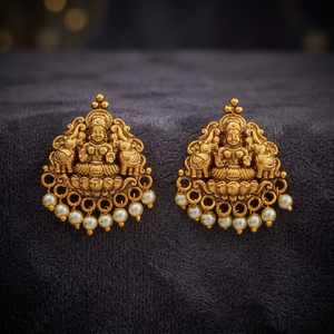 Boucles d'oreilles religieuses pour femmes, en forme d'animal, en or poli, objet de collection culturel antique 184565 - Product Image 3