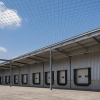 Filet de sécurité en treillis métallique tissé en acier inoxydable, maille simple, couleur argent, installation facile, pour la protection des drones, pliable et efficace