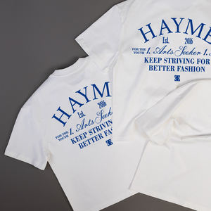 Camiseta Serigrafiada al por Mayor con Logo Personalizado de Algodón de Alto Gramaje y Corte Ancho para Hombre - Product Image 3