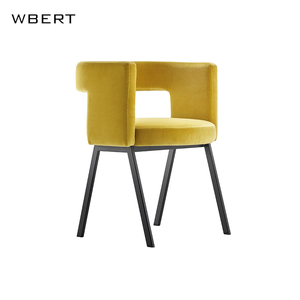 WBERT Nordic Modern Simple Luxury Silla de comedor de tela de madera Respaldo de moda para dormitorio de ocio Silla de maquillaje - Product Image 2