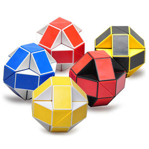 24 blocs Mini <span class=keywords><strong>Megaminx</strong></span> Ruler Magic Cube Snake Twist Puzzle Jouet éducatif 41cm - Product Image 1