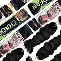 Tresses africaines pré-étirées de 24 pouces de la marque Ultra, tressées à la machine, pour extensions de cheveux synthétiques, teintes, double épaisseur