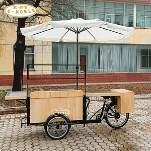 3 Wiel Driewieler Mobiele Verkoopwagen Food Bike Met Gasfornuis Voor Hotdog