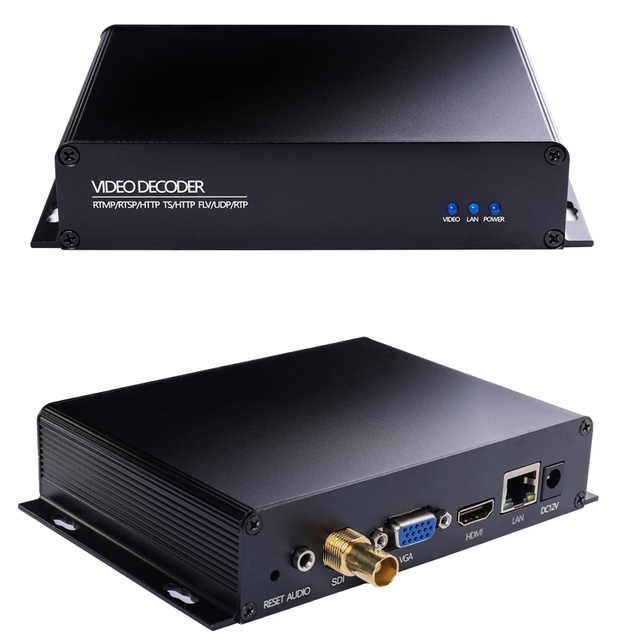 IP Decoding Monitoring for Multistream IP to Analog Converter Decoder HLS SRT RTMP UHD 4K
