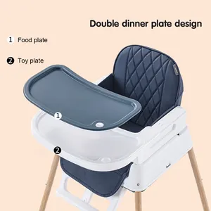 2022 플라스틱 다기능 아이 접는 아기 바퀴 어린이 경비원 먹이 높은 의자 제품 highchair 타고 자동차