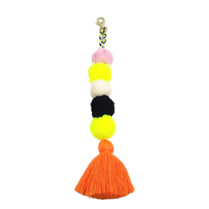 <span class=keywords><strong>Porte</strong></span>-clés en coton de haute qualité avec pompon en fourrure coloré, <span class=keywords><strong>porte</strong></span>-clés en peluche pour sac fourre-tout, design unique et élégant - Product Image 4