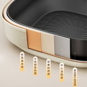 Olla Eléctrica Multifuncional Midea de 10L, Tres Niveles, Control Digital, Acero Inoxidable Blanco, con Temporizador - Product Image 6